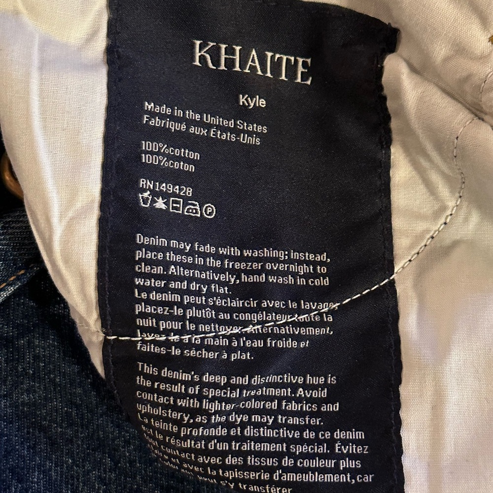 $500 Khaite Kyle Low Rise Ripped Jeans 27” - Picture 10 of 10